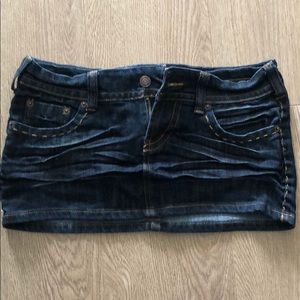 Mini jean skirt
